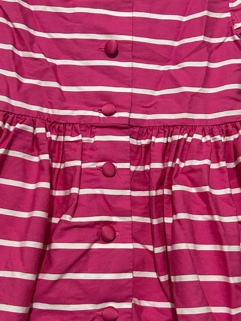 Ralph Lauren Fuchsia and White Striped Fit-and-Flare Dress